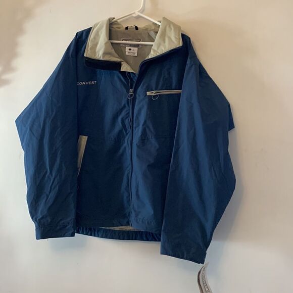 CONVERT/COLUMBIA JACKET Mens Size L Blue and tan Zip front NWT - Picture 2 of 12